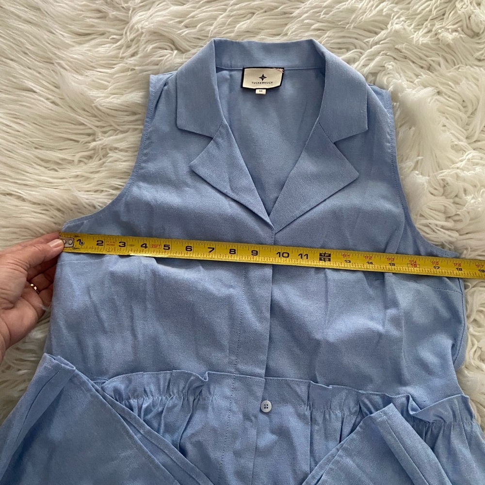 TUCKERNUCK Sleeveless Blue Button-Up Dress size M BNWOT - Picture 14 of 14